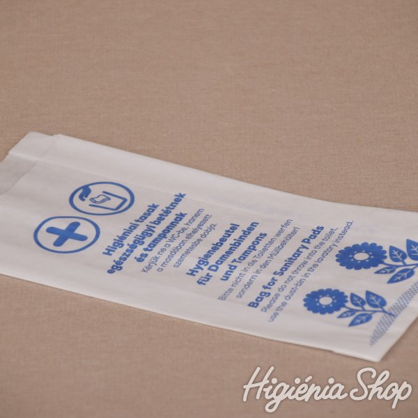 Higiéniai papírzacskó egészségügyi betétekhez és tamponokhoz - 2x100 db