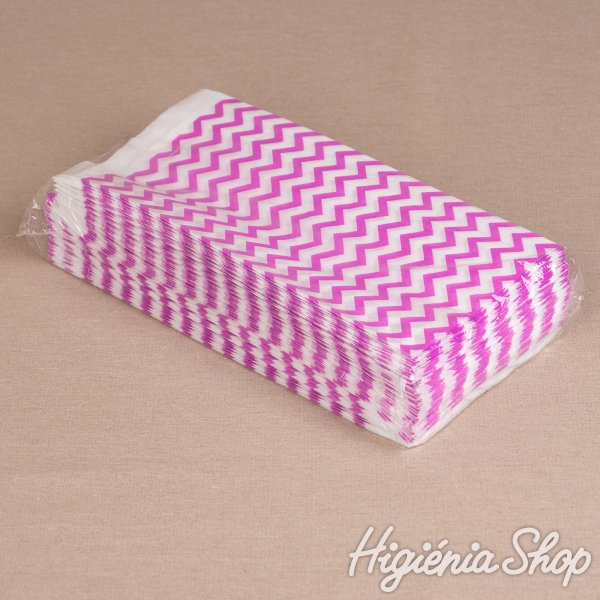 BontaBag 1 kg-os papírtasak lila cikk-cakk design mintával - 200 db