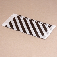 BontaBag 1 kg-os papírtasak fekete-fehér csíkos design mintával - 200 db