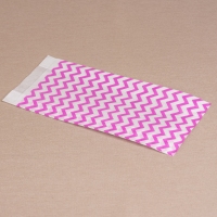 BontaBag 1 kg-os papírtasak lila cikk-cakk design mintával - 200 db